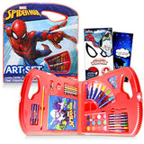 Marvel Spider-Man Art Set Bundle ~ 40 Pc Superhero Art Kit with Spiderman Coloring Utensils, Brushes, Art Pad, Stickers and More! (Spiderman Color Marvel Shop