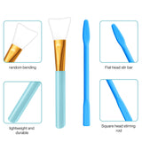 12 Pieces Resin Brush Silicone Stir Sticks Kit, Silicone Epoxy Brush Silicone Stirring Tool Applicator Mixing Spoon Silicone Scraper DIY Crafts Tool Patelai