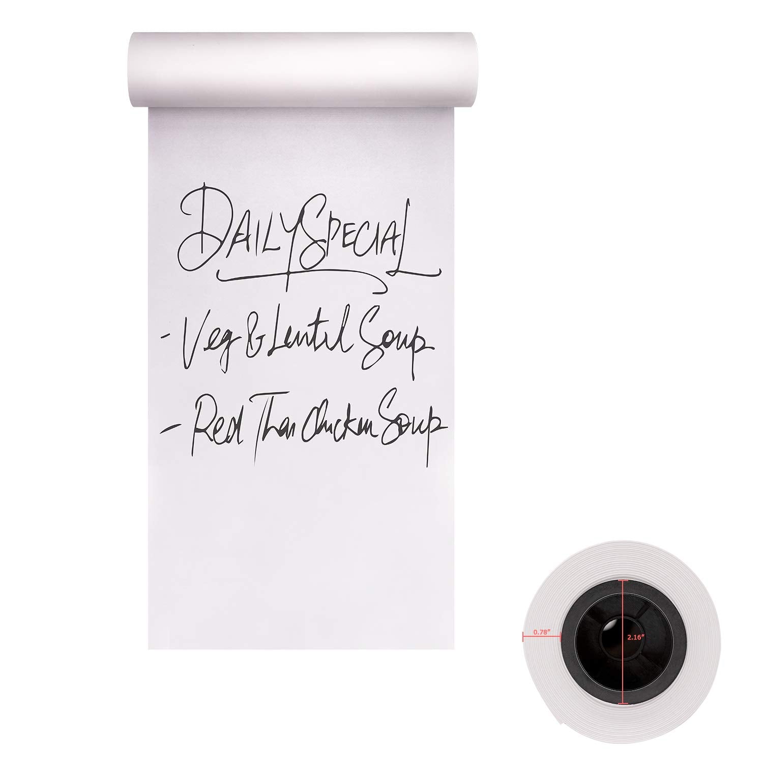 YRYM HT White Kraft Butcher Paper Roll -18 inch x 2100 inch (176 ft) Food Grade White Wrapping Paper for Meats of All Varieties - Unbleached Unwaxed YRYM HT