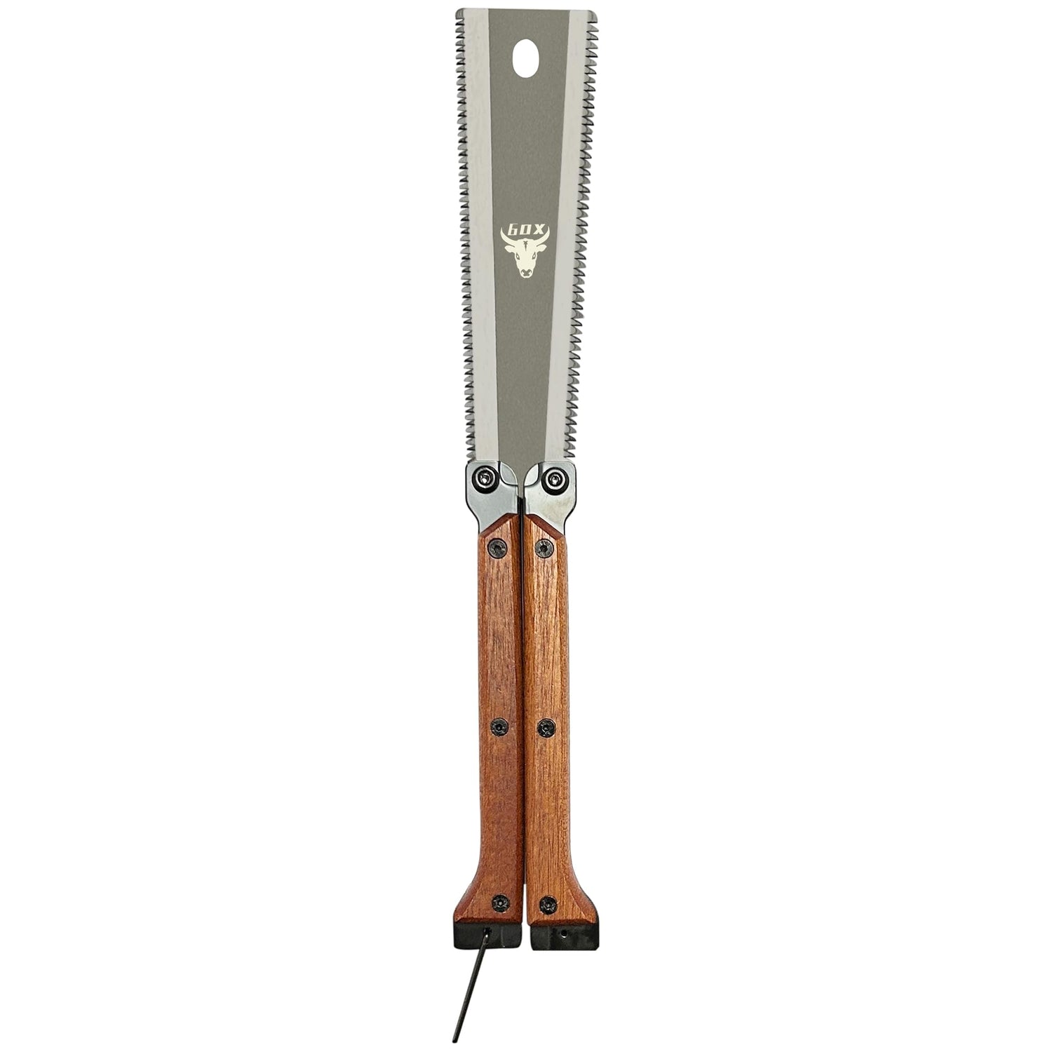 6OX 5.5 Inch Mini Folding Japanese Pull Saw 10/12 TPI SK5 Double Edges for Woodworking 6OX