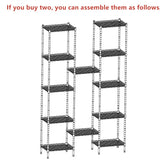 REGILLER 6 Wire Shelving Steel Storage Rack Adjustable Unit Shelves for Laundry Bathroom Kitchen Pantry Closet (Silver, 16.8L x 11.7W x 63H) REGILLER
