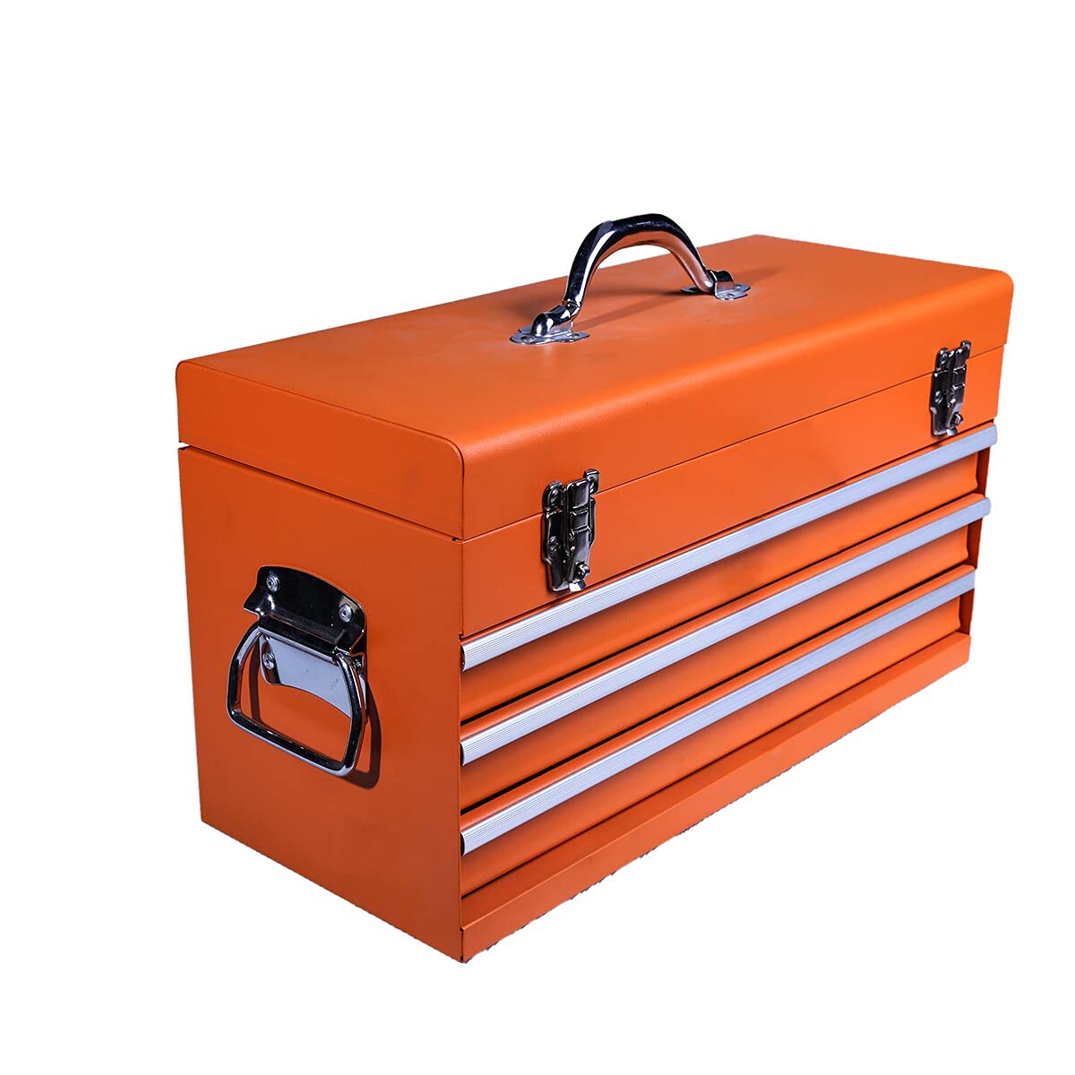 Edward Tools Portable Metal Tool Box with Drawers 20”- Keyed Center Lock for Security - Powder Coated Scratch Resistant Finish - Heavy duty chest Edward Tools