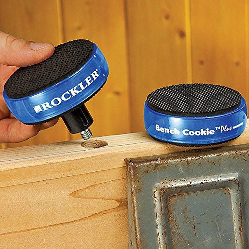 Rockler Work Bench Cookies Plus Work Grippers (4 Pack) Bench Cookies Protect Workpiece from Scratches and Benchtop Debris - Woodworking Kit for Most ROCKLER
