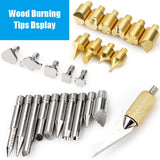 Wood Burning Tips Set, 28pcs Wood Burning Tool Kit Carving Tips for Wood Pyrography Embossing Soldering DIY Crafts TUCCOSS