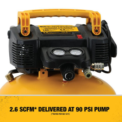 DEWALT Pancake Air Compressor, 6 Gallon, 165 PSI (DWFP55126),Multi - WoodArtSupply