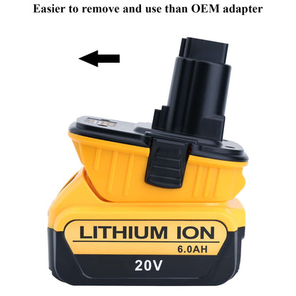 DCA1820 Adapter Compatible with Dewalt 18V Battery Tools, Compatible with Dewalt 20V Max Lithium Battery DCB203 DCB204 to 18V XRP NiCad NiMh - WoodArtSupply