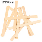 Wooden Paint Stir Sticks - Rewiss 10 Inch Paint Sticks Stirrers for Paddles Resin or Wood Craft Sticks, Garden and Library Markers(Pack of 50) REWISS