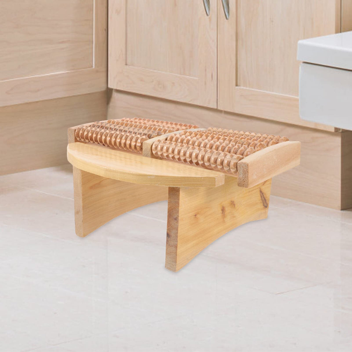 Healifty Sauna Stool Foot Tool Wood Step Footstool Wooden Foot Massager Foot Rest Bath Foot Massager Toilet Stool Gifts Portable Step Stool Sauna Healifty