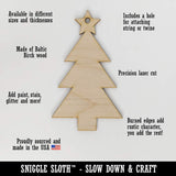 Basketball Sport Unfinished Craft Wood Holiday Christmas Tree DIY Pre-Drilled Ornament Sniggle Sloth