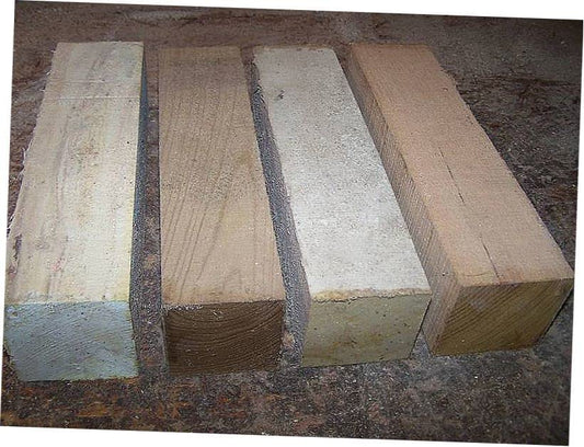 16 Turning Blanks Locust, Sycamore, Coffee, Maple Wood Blanks 3" X 3" X 12" Suitable Wood Pieces for Wood Crafts and Projects - WoodArtSupply