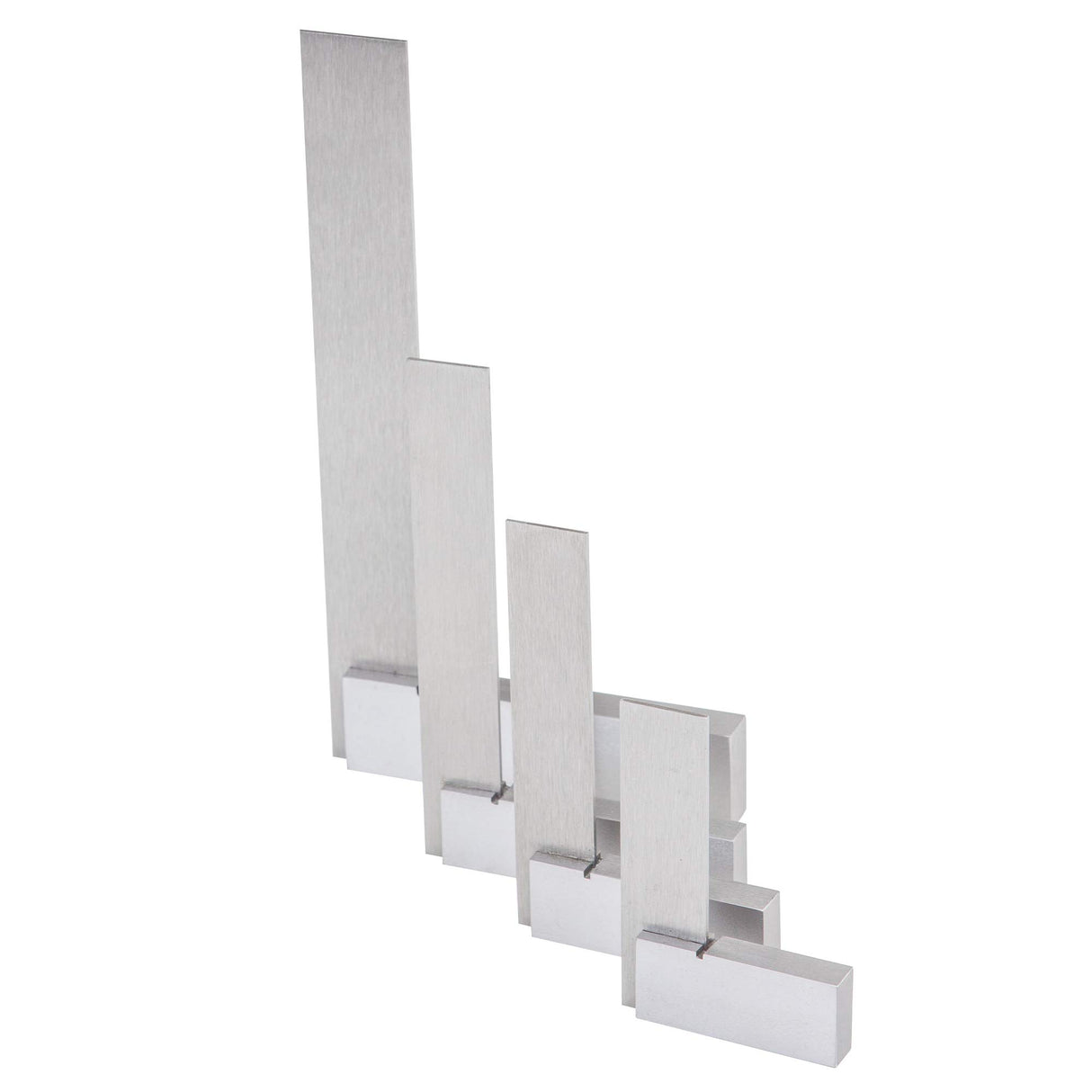 Groz 4-Piece Machinist Steel Square Set | 2-in, 3-in, 4-in & 6-in Squares | 48-72 Micron Squareness | Hardened Steel | for General Purpose, Machinery Groz