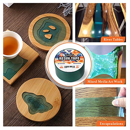 TSSART Resin Tape for Epoxy Resin Molding - Thermal Silicone Adhesive Oxidation and High Temperature Resistance Easy Peeling, Epoxy Release Tape for TSSART