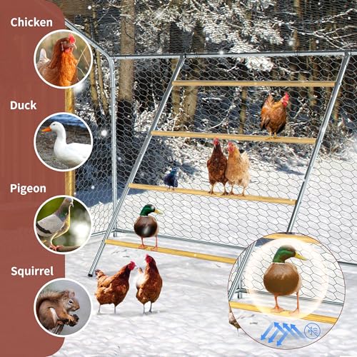 BESBLEE Chicken Coop Roosting Perch Essentials：Perfect for Backyard Poultry, Easy Installation &,Farm Roost Toys for Chickens (55' L x 40' W) - WoodArtSupply