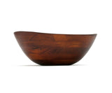 Lipper International Cherry Finished Wavy Rim Serving Bowl for Fruits or Salads, Matte, Large, 13" x 12.5" x 5", Single Bowl Lipper International