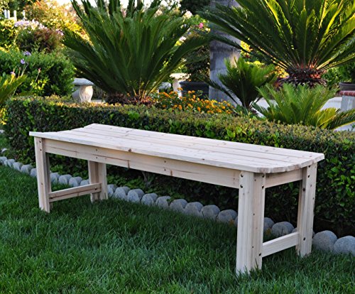 Shine Company 4205N 5 Ft. Backless Wood Outdoor Garden Bench – Natural - WoodArtSupply