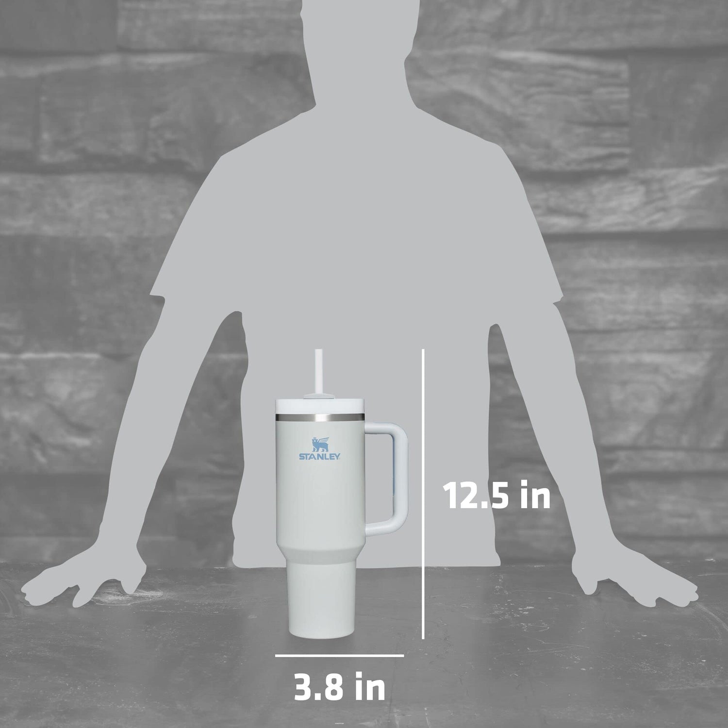 Stanley Quencher H2.0 FlowState Stainless Steel Vacuum Insulated Tumbler with Lid and Straw for Water, Iced Tea or Coffee, Smoothie and More, Fog, 40 STANLEY