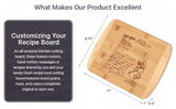 Personalized Wooden Custom Recipe Cutting Board (Thick), Handwritten Engraved, Recipe | Family Recipe, Family Heirloom Gift | Charcuterie, Meat, Wedding Collectibles