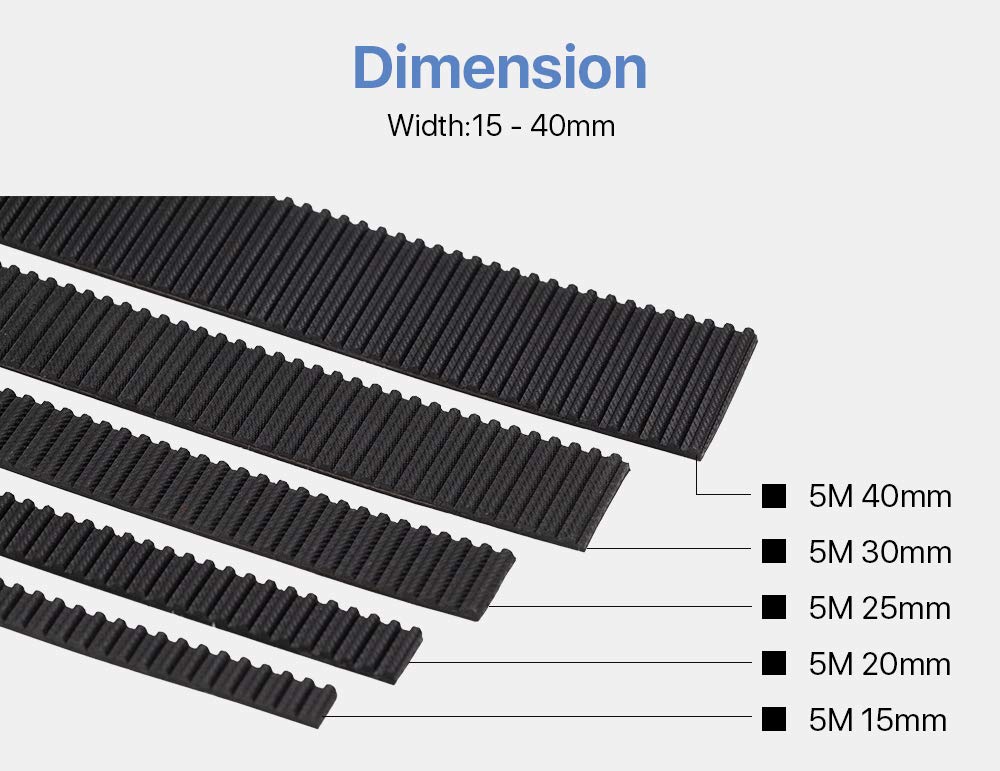 Cloudray 10M HTD Open-Ended Timing Belt Width 15mm (0.6") for CNC CO2 Laser Engraver Stepper Motor Pack of 10Meters Cloudray