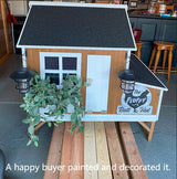 Omitree Deluxe Large Wood Chicken Coop Backyard Hen House 4-8 Chickens with 3 Nesting Box Omitree