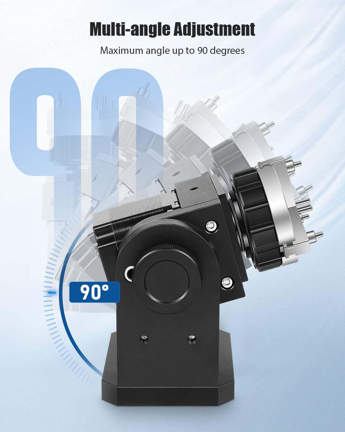 FAHKNS D69 Chuck Rotary Axis, Rotary Chuck for Laser Marking Machine and Fiber Laser Engraver Attachment, Suitable for Rings, Bracelets, Bearings, - WoodArtSupply