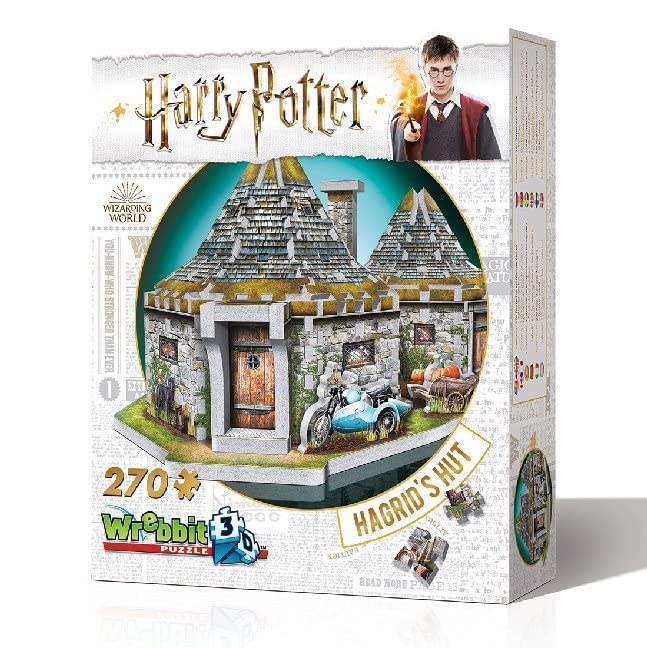 Wrebbit3D Harry Potter Hagrid’s Hut 3D Puzzle for Teens and Adults | 270 Real Jigsaw Puzzle Pieces | Not Just an Ordinary Model Kit for Adults for - WoodArtSupply