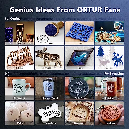 Ortur OLM3 LU3-20A Laser Engraver with 50L Laser air Assist, 20W Output Laser Cutter DIY Laser Engraver Machine, 20000mm/min Engraving Speed and App Ortur