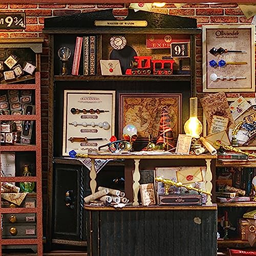 CUTEBEE DIY Miniature Dollhouse Kit, DIY Wooden Dollhouse Kit Miniature House Kit, Creative Room Idea（Magic House）