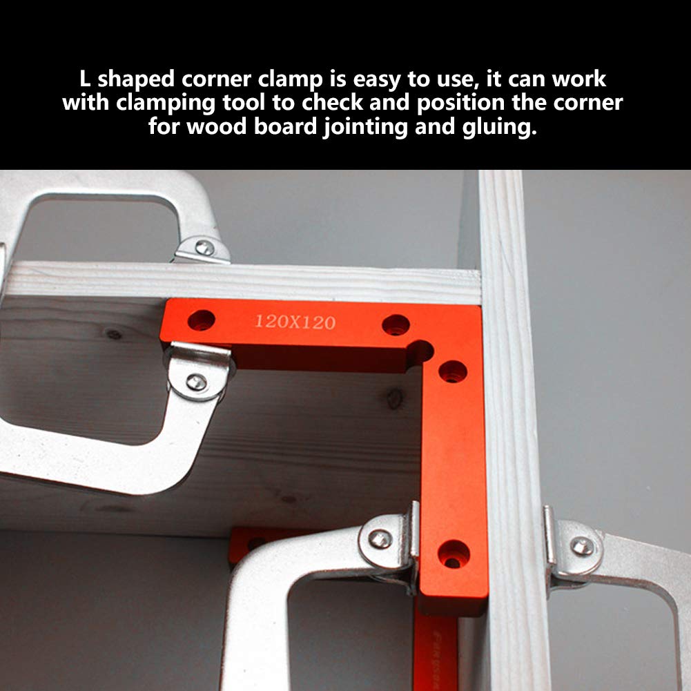 90 Degree Positioning Squares, 2x Aluminum Alloy Right Angle Welding Woodworking Carpenter Tool L Shape Corner Clamp for Picture Frame Box Cabinets Zerone