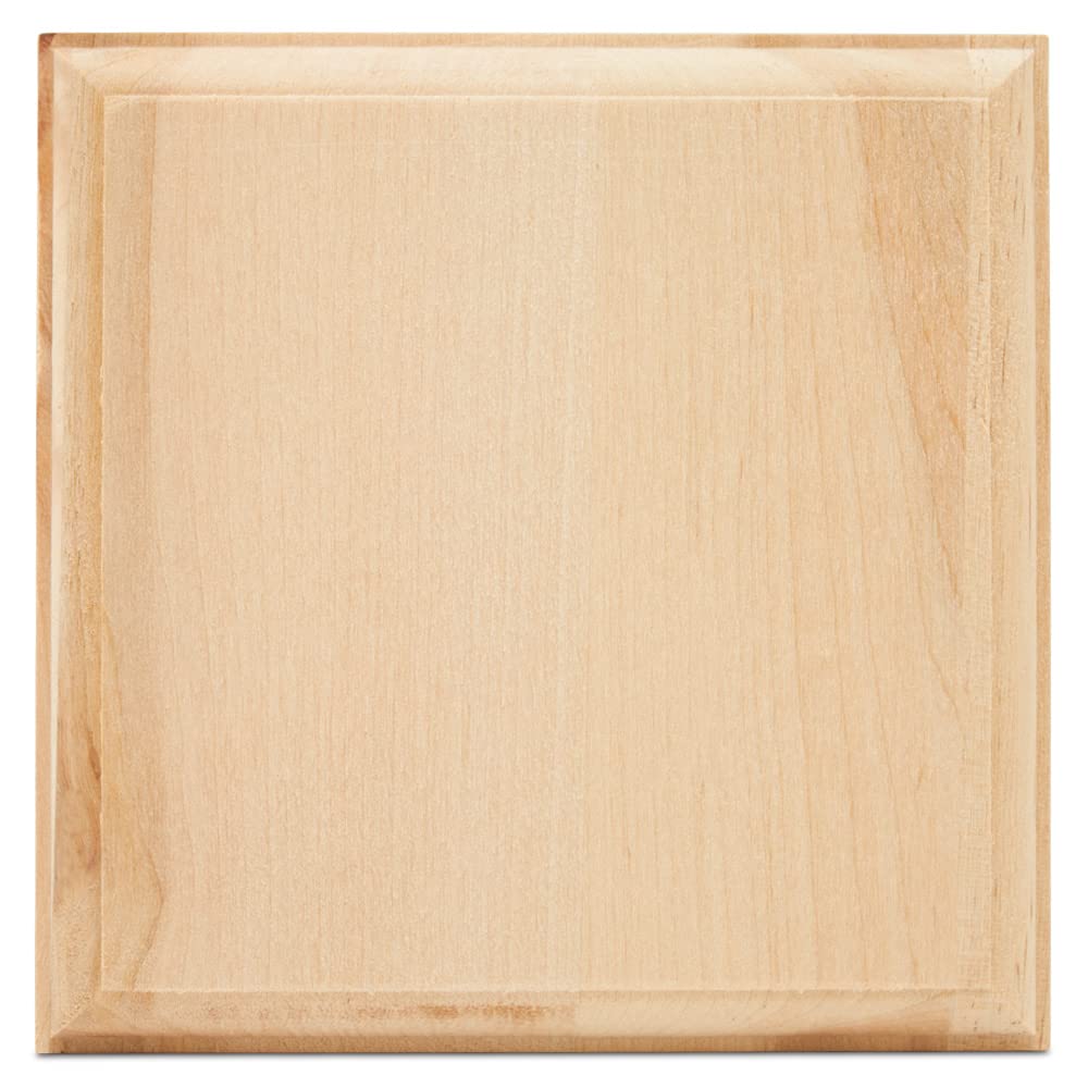 Unfinished Wooden Coasters 4.7", Pack of 4 Wood Squares for Crafts Mini Wood Blanks DIY Coasters Square Wood Pieces, by Woodpeckers Woodpeckers