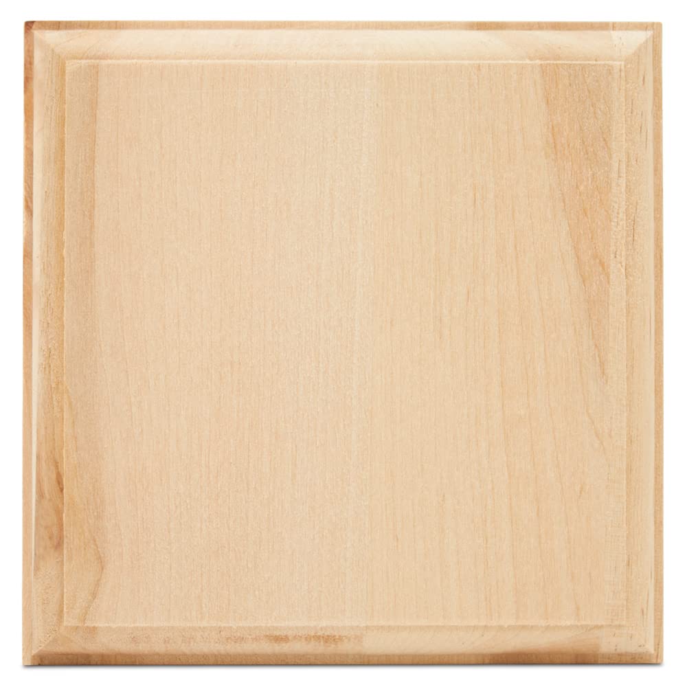 Unfinished Wooden Coasters 4.7", Pack of 4 Wood Squares for Crafts Mini Wood Blanks DIY Coasters Square Wood Pieces, by Woodpeckers