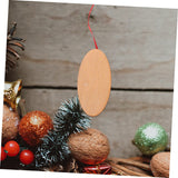 20pcs Pieces Oval Wood Trim Oval Wood Embellishments DIY Christmas Wooden Ornaments Craft Supplies Wooden Oval Wood Cutouts to Paint Cutouts SEWOART