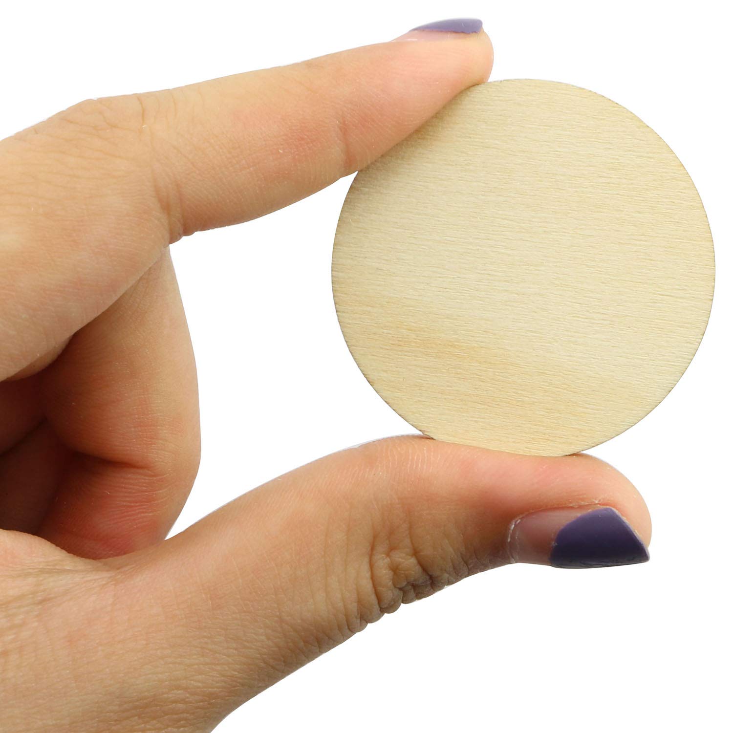 Tegg 1.5 Inch Natural Wood Slices 50PCS Unfinished Rustic Round Wood Cutouts for DIY Crafts Tegg