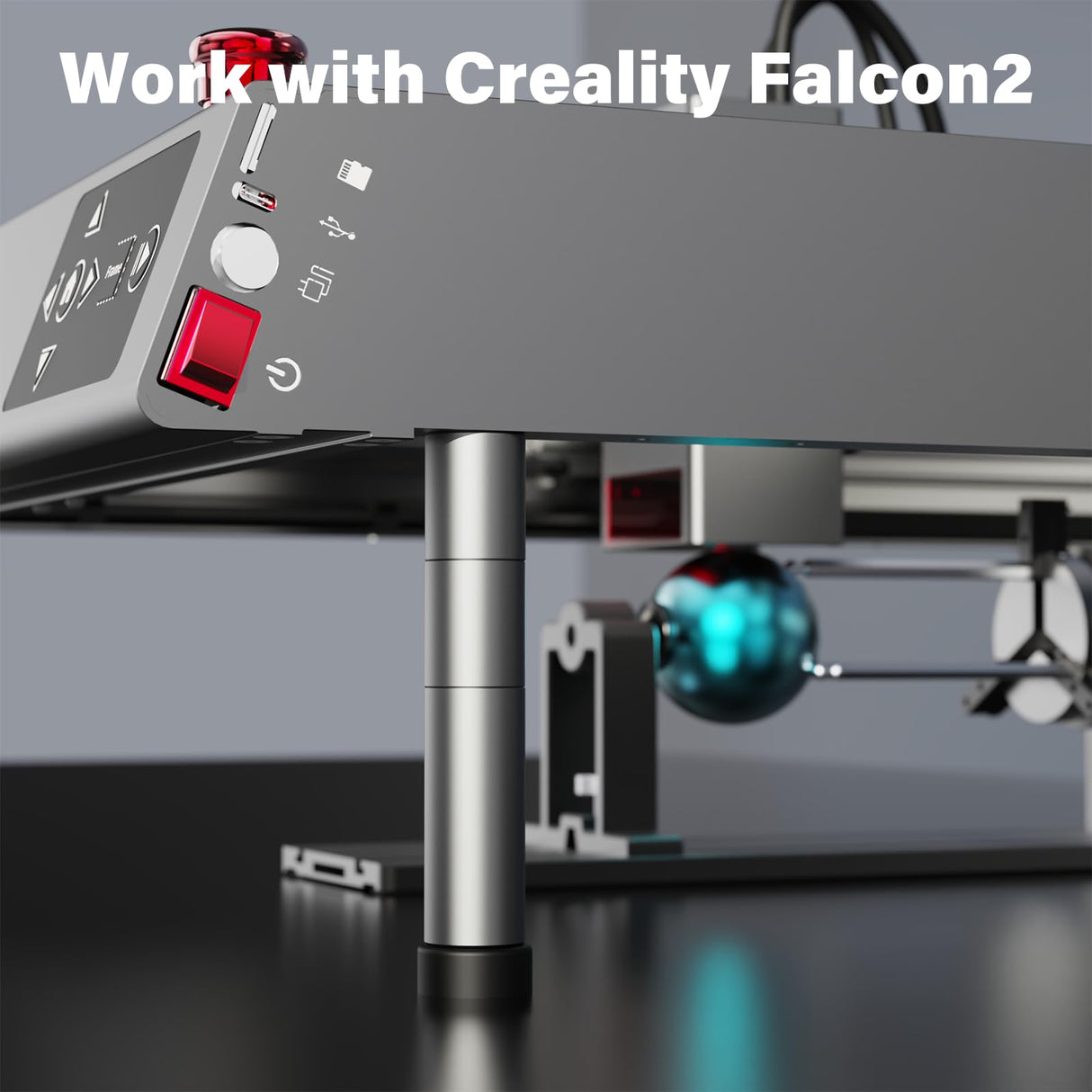 4Pcs Laser Engraver Raiser for Creality Falcon 2 Laser Cutter and Engraver Machine, Laser Engraving Machine Riser, Increase 56mm (2.2 inch) Creality