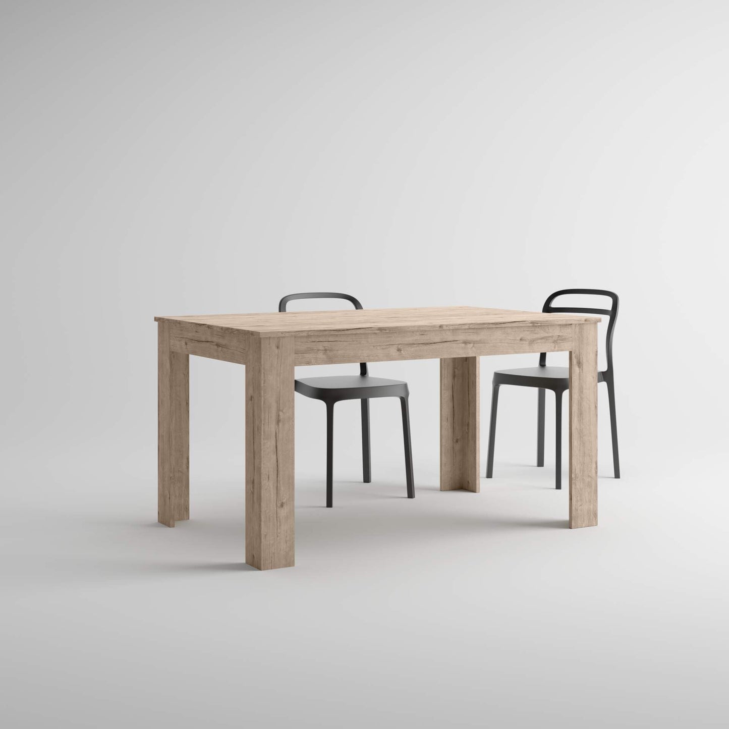 Mobili Fiver, Easy, Extendable Dining Table, Oak, Made in Italy - WoodArtSupply