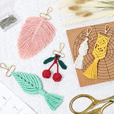 AceList DIY Macrame Kits for Adults Beginners, 5 Pcs Macrame Keychain Kit with Macrame Board and Pins, Cotton Macrame Cord Macrame Supplies, DIY AceList