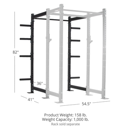 Titan Fitness T-3 Series Black Tall 36in Depth Power Rack Extension Kit - WoodArtSupply