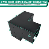 VoTwoofv Pergola Bracket kit 6x6,3-Way Right Angle Corner Bracket Woodworks Pergola kit for Wood Beam (Actual: 5.6"x5.6'') Outdoor Gazebos,Patio VoTwoofv
