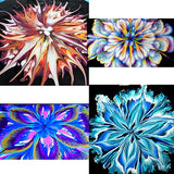 7Pcs Split Cup Flower Pour Cup Silicone Paint Cup Acrylic Pouring Strainers Set for Paint Pouring Capacity Mixing Cups for DIY Pouring Acrylic Paint FASALX