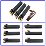 3PCS 5/8" CNC Lathe Excircle Indexable Carbide Turning Tool Holder Bit Set MTJNR1616H16 + MWLNR1616H08 + MCLNR1616H12 with 3pcs wnmg431, cnmg431, CK-CNC