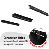 HANDT Overhead Garage Storage Rack, Ceiling Racks, Bin Organization System, Heavy Duty Metal Rack For Container, Supports Most Bins (Black, 4 Sets) HANDT