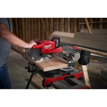 Milwaukee M18 18-Volt FUEL Lithium-Ion Cordless Brushless 10 in. Dual Bevel Sliding Compound Miter Saw Kit