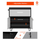 Washsemba Garage Metal Storage Cabinet for Garage with Adjustable Shelves Wheels, Rolling Tool Chest, Assembly Required, Warehouse, Basement, Tool Washsemba