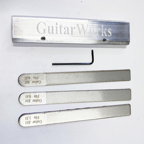 Guitar Nut Files and Fret Crowning Tool Set 4Pcs Steel Luthier Repair Kit TEAMWILL