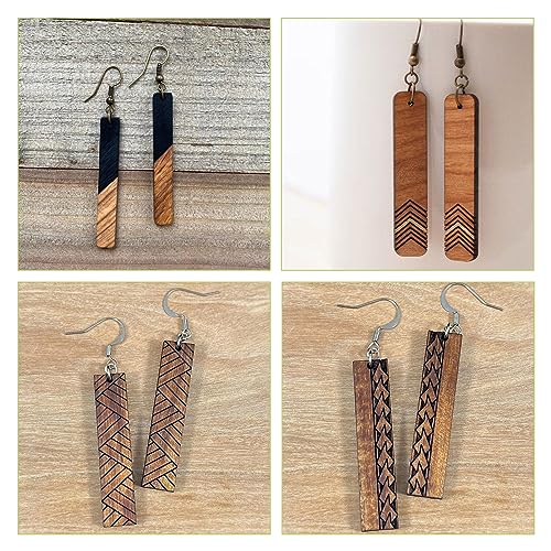 Pandahall 50Pcs Undyed Bar Wood Pendants Charms 52x7.5x3mm Blank Wooden Pieces Bead for Keychain Dangle Earring Necklace Jewelry Making and Home PH PandaHall