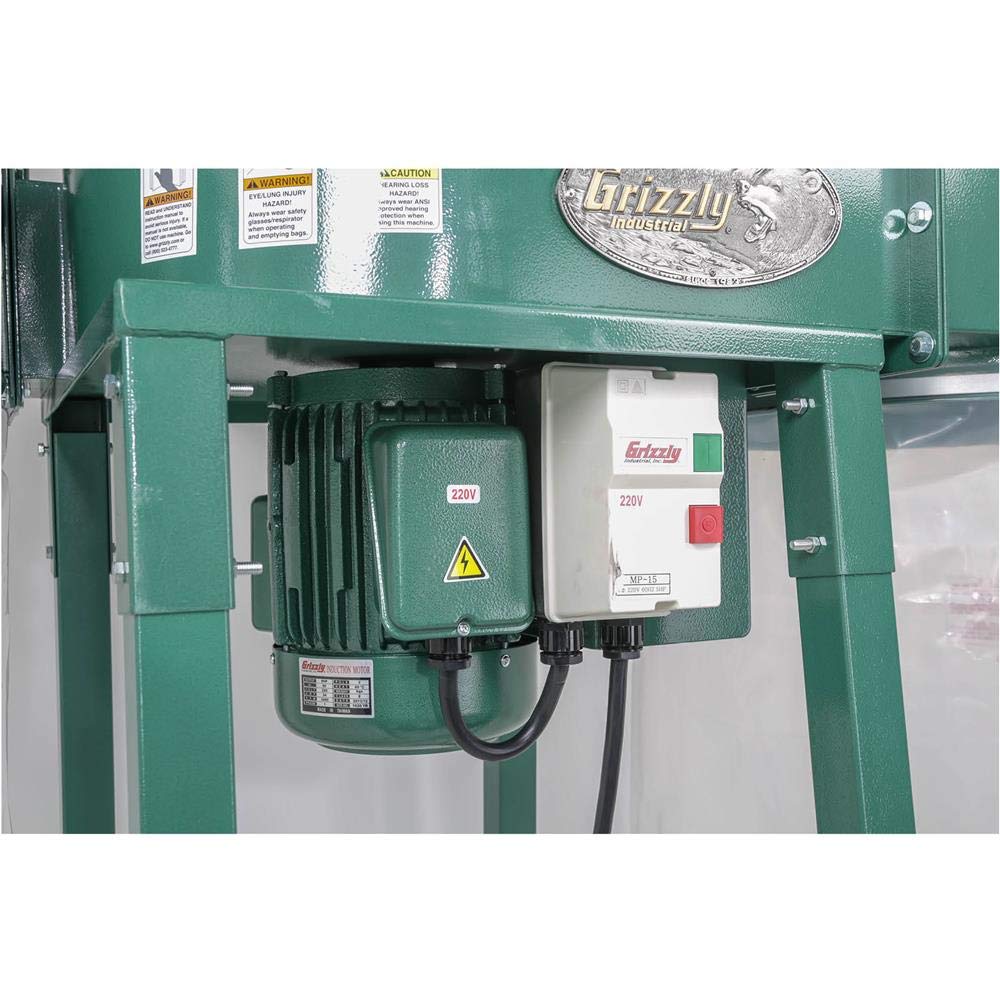 Grizzly G0672 Industrial Dust Collector, 5 HP - WoodArtSupply