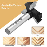 CNC Spoilboard Surfacing Router Bits, 1/4 inch Shank 1 inch Cutting Diameter, Slab Flattening Router Bit Planing Bit Wood Planing Bit Dado Planer Bit BINSTAK