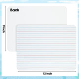 36 Pcs Double Sided Whiteboard Lined Dry Erase Board for Kids 9" x 12" Small Dry Erase Board with Lines Lined White Board Education Teacher Supplies Geyee
