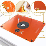 O'SKOOL Router Lift Systems for 3-1/2" Diameter Motors, 9-1/4'' x 11-3/4'' Plate 5-Piece Insert Ring Kit O'SKOOL