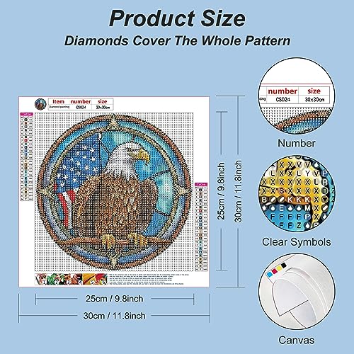 Acudotr Diamond Painting Kits for Adults, 5D DIY Diamond Art Kits for Beginners, Full Drill Diamond Painting Kits for Home Wall Decor, Stained Glass - WoodArtSupply