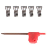 findmall 5Pcs 3/8 Inch Indexable Carbide Lathe Turning Tool Holder Metal Lathe Tools Inserts Bits with TCMT110204 Carbide Inserts findmall